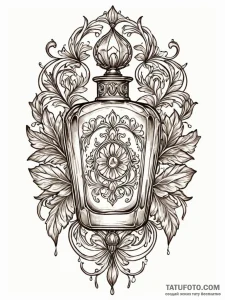 A single, perfect, glistening drop of expensi... - эскиз тату (№1752161730_0, 10.07.2025 15:35) — Tatufoto.com