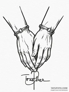 A single, powerful word "together", with the... - эскиз тату (№1752162064_0, 10.07.2025 15:41) — Tatufoto.com