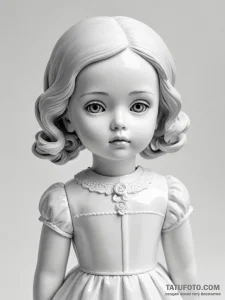 A beautiful, but empty and soulless porcelain... - эскиз тату (№1752162231_0, 10.07.2025 15:43) — Tatufoto.com