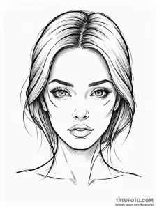 A beautiful woman with her eyes covered by a... - эскиз тату (№1752162570_0, 10.07.2025 15:49) — Tatufoto.com