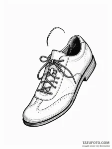 A drawing of a hand-me-down shoe with a hole... - эскиз тату (№1752163424_0, 10.07.2025 16:03) — Tatufoto.com
