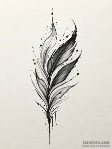 A single, abstract brush stroke, made with a... - эскиз тату (№1752166739_0, 10.07.2025 16:58) — Tatufoto.com