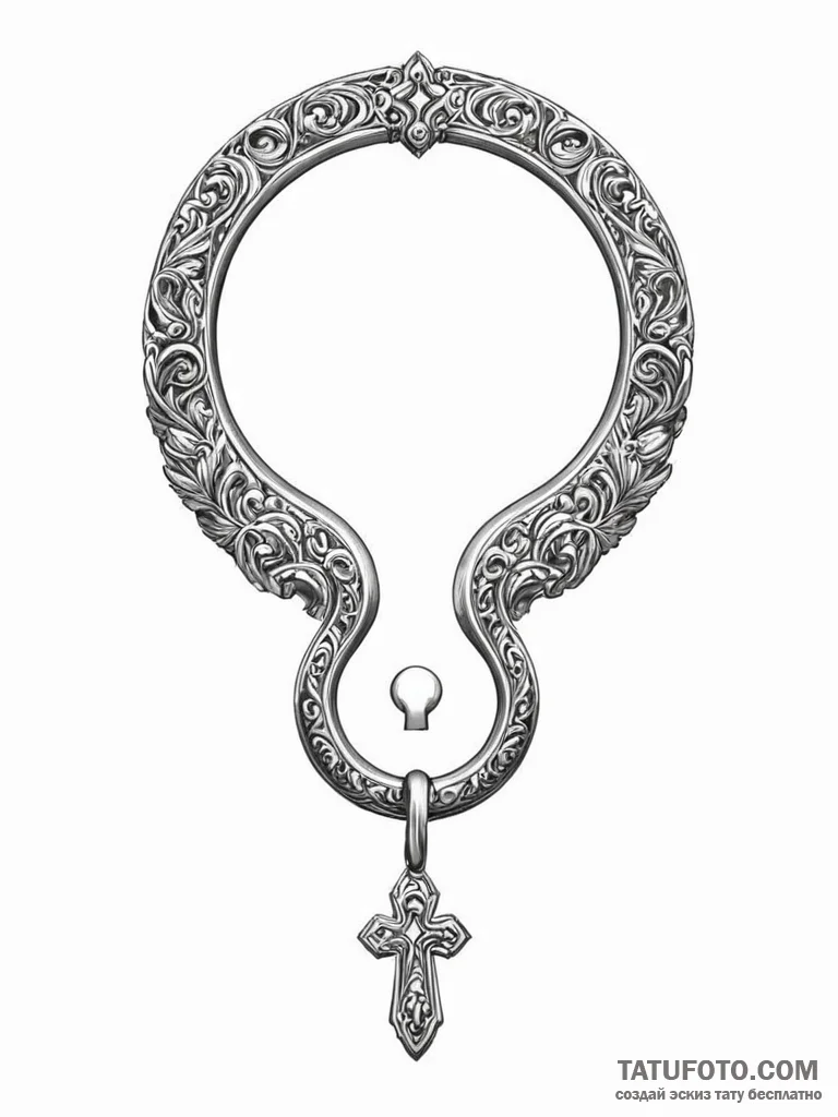 A single, perfect keyhole, without a key - эскиз тату (№1752166995_0, 10.07.2025 17:03) — Tatufoto.com