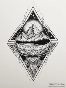 Krater filled with starry liquid, tattoo sket... - эскиз тату (№1752171543_0, 10.07.2025 18:19) — Tatufoto.com