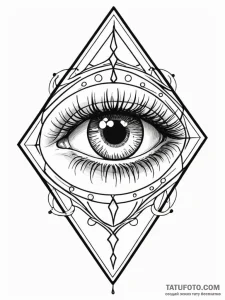 Book of shadows with a single, watching eye,... - эскиз тату (№1752172302_0, 10.07.2025 18:31) — Tatufoto.com