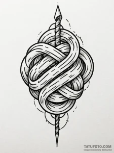A powerful braided knot, strong bond,, tattoo... - эскиз тату (№1752173143_0, 10.07.2025 18:45) — Tatufoto.com