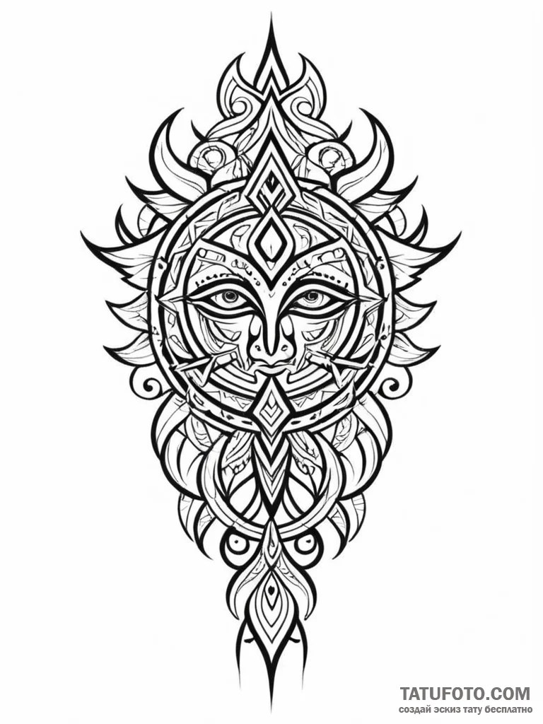 Tribal (pattern) — эскиз тату (№1752174836_0, 10.07.2025 19:13) — Tatufoto.com