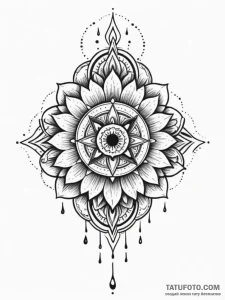 Dripping candle crowned with thorns, ink illu... - эскиз тату (№1752176858_0, 10.07.2025 19:47) — Tatufoto.com