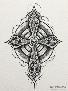 Keystone spiraling into void, tattoo flash sh... - эскиз тату (№1752176943_0, 10.07.2025 19:49) — Tatufoto.com