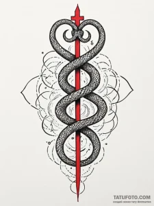 Ethereal serpent in spectral void, tattoo dra... - эскиз тату (№1752177195_0, 10.07.2025 19:53) — Tatufoto.com