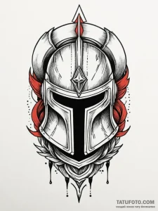 Spartan helmet, tattoo flash sheet design, on... - эскиз тату (№1752177949_0, 10.07.2025 20:05) — Tatufoto.com