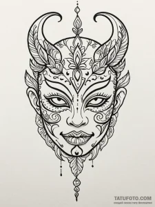 Porcelain mask with stitched mouth, tattoo sk... - эскиз тату (№1752178033_0, 10.07.2025 20:07) — Tatufoto.com