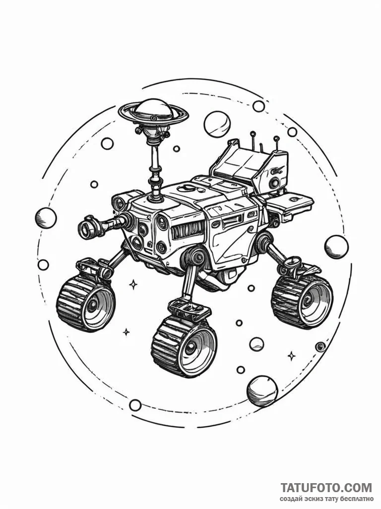 Planetary rover — эскиз тату (№1752178366_0, 10.07.2025 20:12) — Tatufoto.com