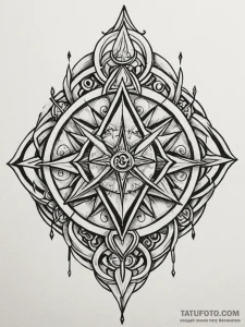 Opal tiles forming ancient sigil, tattoo sket... - эскиз тату (№1752178701_0, 10.07.2025 20:18) — Tatufoto.com