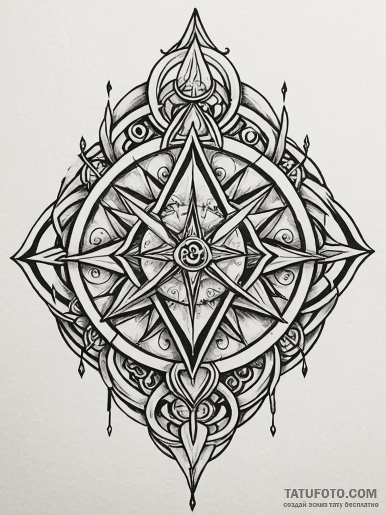 Opal tiles forming ancient sigil, tattoo sket... - эскиз тату (№1752178701_0, 10.07.2025 20:18) — Tatufoto.com