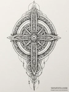 Dagger carved with runes, tattoo drawing outl... - эскиз тату (№1752180464_0, 10.07.2025 20:47) — Tatufoto.com