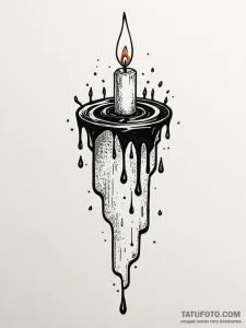 Blood candle melting upward, concept art for... - эскиз тату (№1752180716_0, 10.07.2025 20:51) — Tatufoto.com