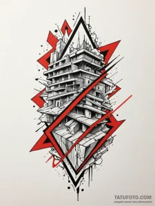 Seismograph drawing of an earthquake, but the... - эскиз тату (№1752180801_0, 10.07.2025 20:53) — Tatufoto.com