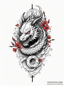 Blackthorn, ink illustration for tattoo, uniq... - эскиз тату (№1752183151_0, 10.07.2025 21:32) — Tatufoto.com