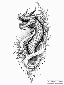 Dagger frozen mid-air, ink illustration for t... - эскиз тату (№1752183402_0, 10.07.2025 21:36) — Tatufoto.com
