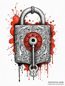 Lock and key, antique and ornate, symbolizing... - эскиз тату (№1752184493_0, 10.07.2025 21:54) — Tatufoto.com