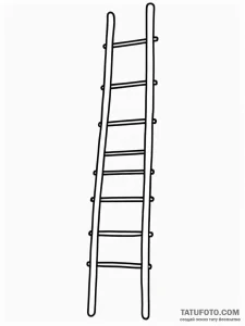 Ladder, tattoo drawing outline, clean lines,... - эскиз тату (№1752185165_0, 10.07.2025 22:06) — Tatufoto.com