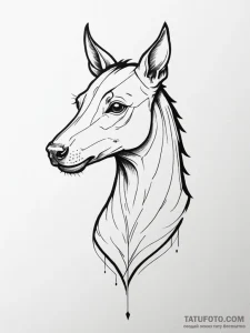 Kelpie, tattoo drawing outline, stylized inte... - эскиз тату (№1752185668_0, 10.07.2025 22:14) — Tatufoto.com