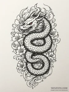 Keystone with chained serpent, artistic tatto... - эскиз тату (№1752186514_0, 10.07.2025 22:28) — Tatufoto.com