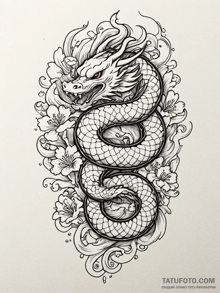 Keystone with chained serpent, artistic tatto... - эскиз тату (№1752186514_0, 10.07.2025 22:28) — Tatufoto.com