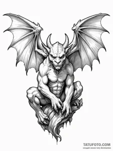 Gargoyle - эскиз тату (№1752187018_0, 10.07.2025 22:36) — Tatufoto.com