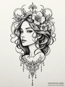 C, tattoo sketch design, neo traditional tatt... - эскиз тату (№1752187269_0, 10.07.2025 22:41) — Tatufoto.com
