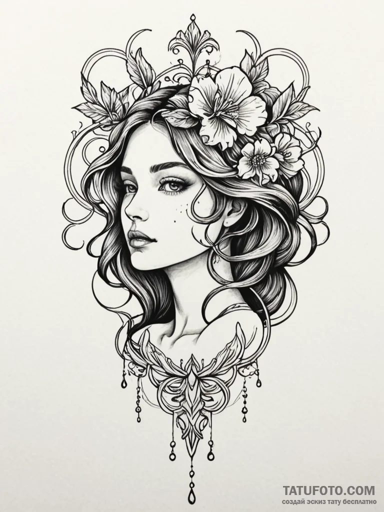 C, tattoo sketch design, neo traditional tatt... - эскиз тату (№1752187269_0, 10.07.2025 22:41) — Tatufoto.com