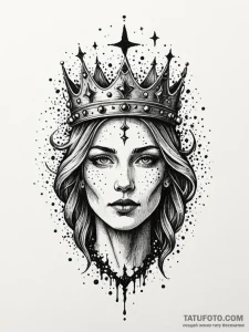 Oak relic crowned with stars, concept art for... - эскиз тату (№1752189208_0, 10.07.2025 23:13) — Tatufoto.com