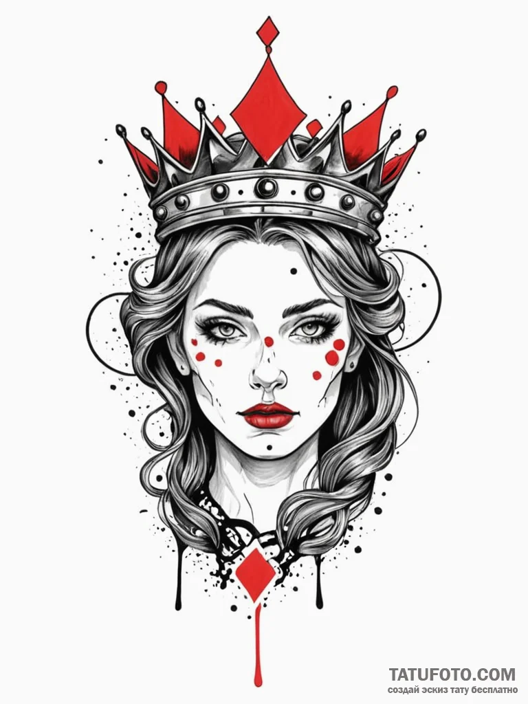 Blackened crown of broken bones, tattoo drawi… — эскиз тату (№1752190213_0, 10.07.2025 23:30) — Tatufoto.com