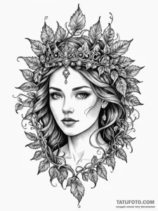 Kingр р†р вђљрівђћсћs relic crowned in ivy, i... - эскиз тату (№1752190550_0, 10.07.2025 23:35) — Tatufoto.com