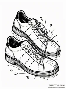 A classic bowling shoes, distinct,, tattoo fl... - эскиз тату (№1752190969_0, 10.07.2025 23:42) — Tatufoto.com