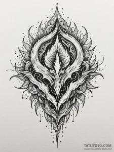 Hidden relic devouring celestial flame, conce... - эскиз тату (№1752192651_0, 11.07.2025 00:10) — Tatufoto.com
