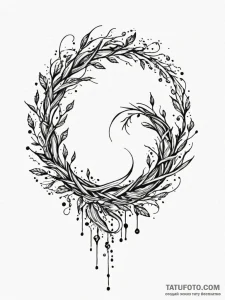 Thorned vine spiraling through void, tattoo s... - эскиз тату (№1752192818_0, 11.07.2025 00:13) — Tatufoto.com