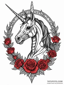 Unicorn, but as a skeleton, concept art for t... - эскиз тату (№1752193236_0, 11.07.2025 00:20) — Tatufoto.com