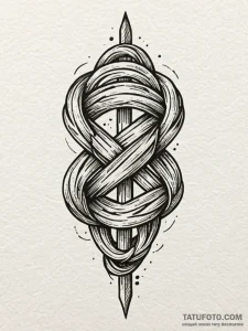 A powerful braided knot, strong bond,, artist... - эскиз тату (№1752193655_0, 11.07.2025 00:27) — Tatufoto.com