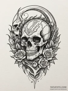 Dragon clutching moon fragment, ink illustrat... - эскиз тату (№1752194322_0, 11.07.2025 00:38) — Tatufoto.com