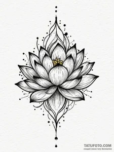 Lotus, tattoo flash sheet design, fine lines,... - эскиз тату (№1752194823_0, 11.07.2025 00:47) — Tatufoto.com