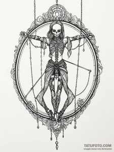 Marionette with cut strings, tattoo sketch de... - эскиз тату (№1752195408_0, 11.07.2025 00:56) — Tatufoto.com