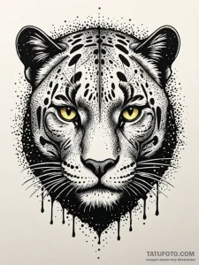 Panther eyes glowing in mist, ink illustratio... - эскиз тату (№1752196412_0, 11.07.2025 01:13) — Tatufoto.com