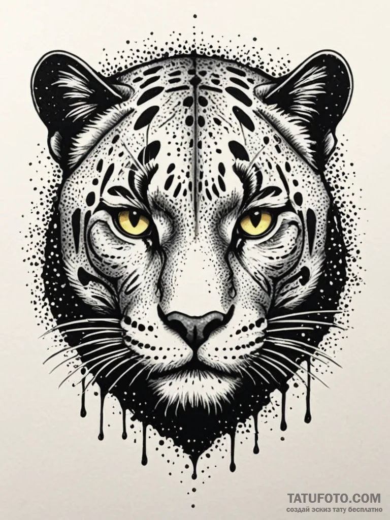 Panther eyes glowing in mist, ink illustratio… — эскиз тату (№1752196412_0, 11.07.2025 01:13) — Tatufoto.com