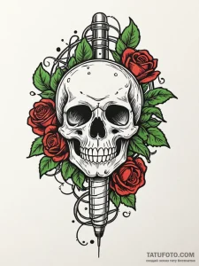 Karaoke microphone sprouting vines, artistic... - эскиз тату (№1752196496_0, 11.07.2025 01:14) — Tatufoto.com