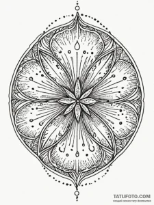 Sand dollar pattern, intricate and natural, t... - эскиз тату (№1752196580_0, 11.07.2025 01:16) — Tatufoto.com