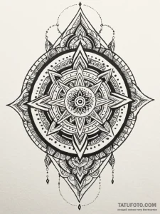 Orcish relic crowned in frost, tattoo sketch... - эскиз тату (№1752197082_0, 11.07.2025 01:24) — Tatufoto.com