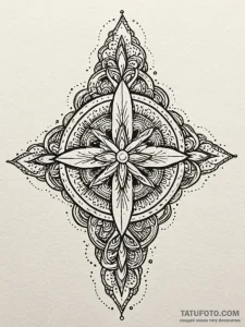 Ornament, tattoo flash sheet design, on a cle... - эскиз тату (№1752197500_0, 11.07.2025 01:31) — Tatufoto.com
