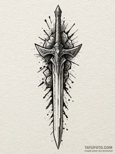 Link's sword (master sword) from zelda, plung... - эскиз тату (№1752198002_0, 11.07.2025 01:40) — Tatufoto.com